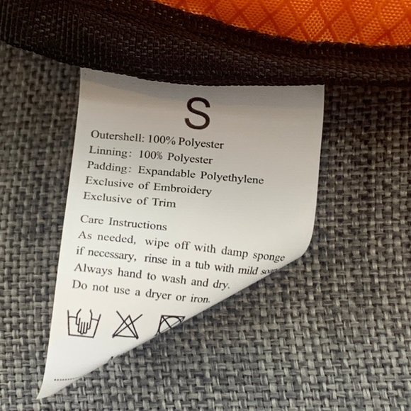 Brand New! Dog Life Jacket Shark Life Vest Orange Lifesaver Small - Picture 6 of 13